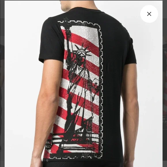 Philipp Plein Black and White Graphic Tee